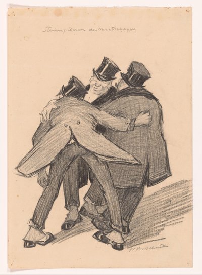 Steunpilaren der maatschappij door Willem van Schaik (signed by artist)