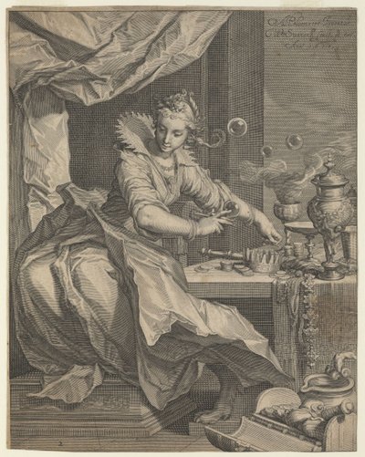 Allegorie van rijkdom en luxe door Willem van Swanenburgh