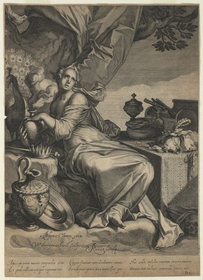 Allegorie van de ijdelheid en vergankelijke aard van wereldse bezittingen, 1608 door Willem van Swanenburgh