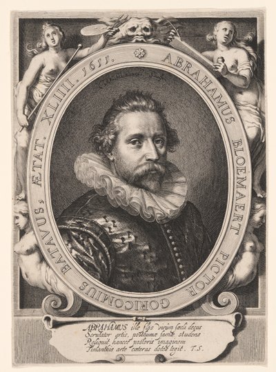 Portret van Abraham Bloemaert door Willem van Swanenburgh
