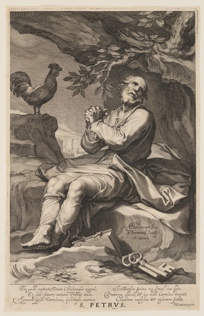 Sint Petrus, uit Zondaars van het Oude en Nieuwe Testament door Willem van Swanenburgh