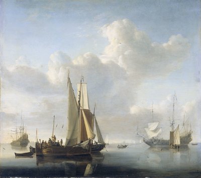Schepen voor de kust door Willem van de Velde (II)