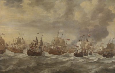 Episode uit de Vierdaagse Zeeslag van juni 1666 door Willem van de Velde