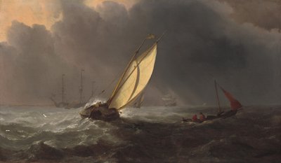 Voor de storm door Willem van de Velde the Younger