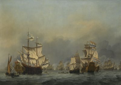 De Vierdaagse Zeeslag, ca. 1670 door Willem van de Velde the Younger