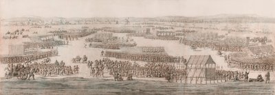 Een Grote Parade op Hounslow Heath door Willem van de the Elder Velde