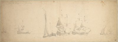 Nederlandse schepen op zee, 28 mei-7 juni 1665 door Willem van de the Elder Velde