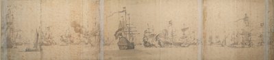 De Nederlandse vloot voor de kust van Holland november 1664 door Willem van de the Elder Velde