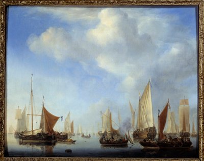 De kleine vloot door Willem van de Velde the Younger