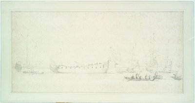 De tewaterlating van een Engels schip, waarschijnlijk de 