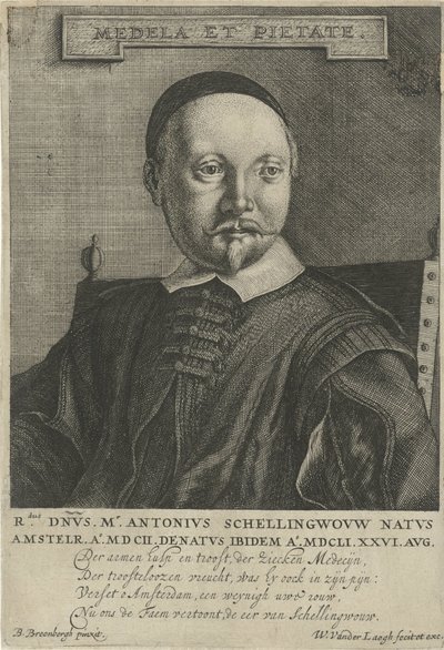 Portret van Antonius Schellingwou door Willem van der Laegh