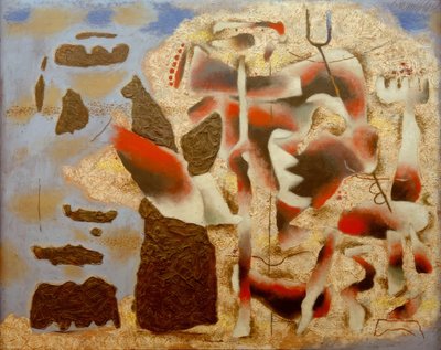 Atlantis door Willi Baumeister