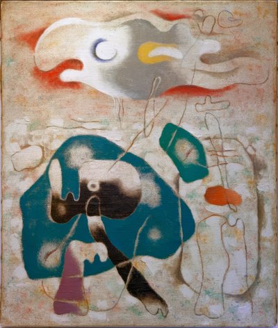 Eidos met grote amoebe door Willi Baumeister