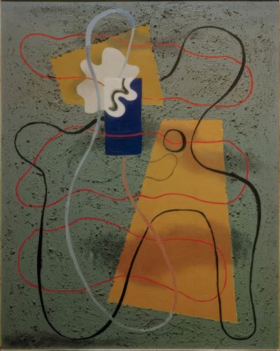 Schelpvorm in blauw door Willi Baumeister