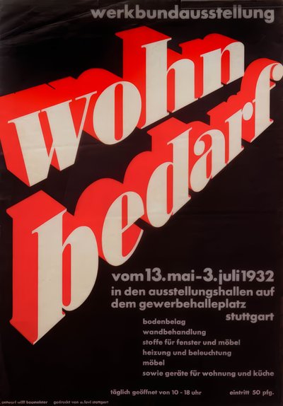 Werkbund-tentoonstelling woonbehoeften  door Willi Baumeister