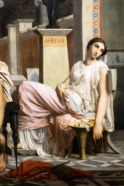 Odysseus herkend door zijn verpleegster bij zijn terugkeer uit Troje door William Adolphe Bouguereau