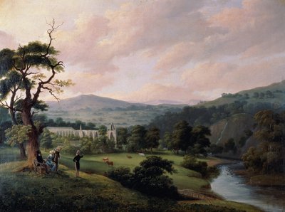 Bolton Abbey vanaf de rivier Wharfe door Joseph Mallord William Turner