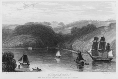 Tregothnan, de zetel van de Graaf van Falmouth door William (after) Daniell