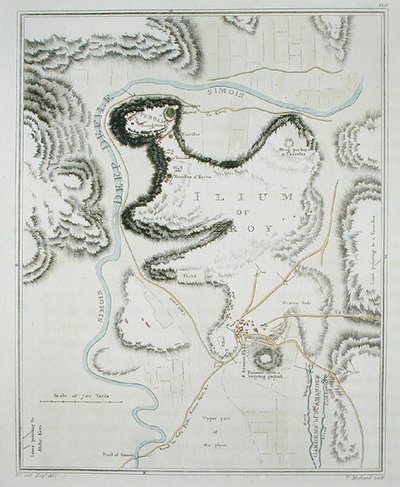 Plan van de stad Troje, uit 