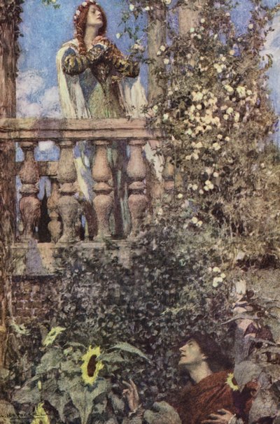 Romeo en Julia van Shakespeare: Act II, Scene II door William (after) Hatherell