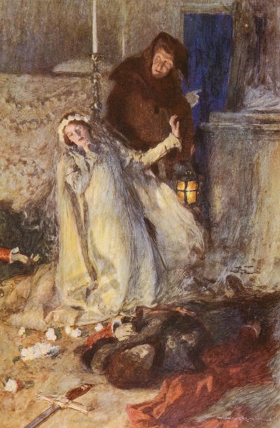 Romeo en Julia: Act V, Scene III door William (after) Hatherell
