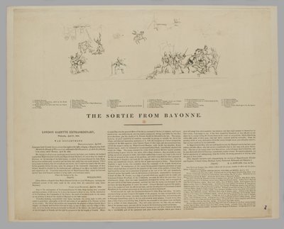 De uitval uit Bayonne door William (after) Heath