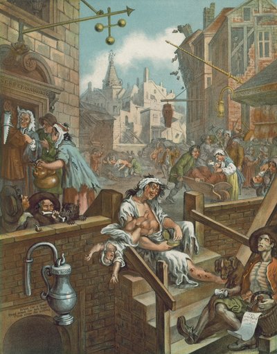 Chromolithografie van William Hogarth