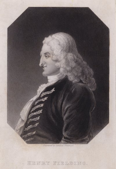 Henry Fielding, Engelse romanschrijver en toneelschrijver (gravure) door William (after) Hogarth