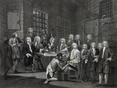 Leden van het Lagerhuis door William (after) Hogarth