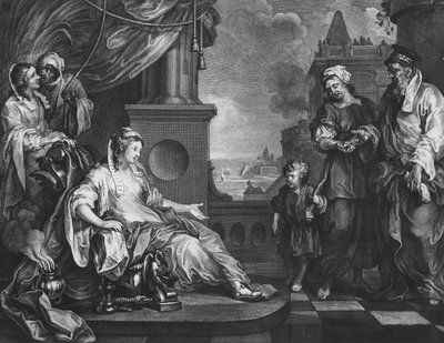 Mozes gebracht naar de Dochter van de Farao, ca. 1752 door William (after) Hogarth