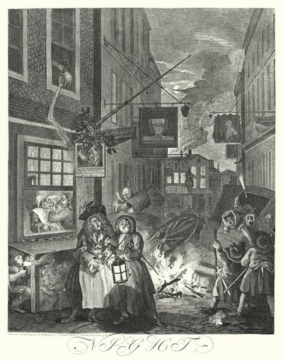 Nacht door William (after) Hogarth