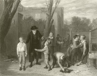 Het gevecht onderbroken (gravure) door William (after) Mulready