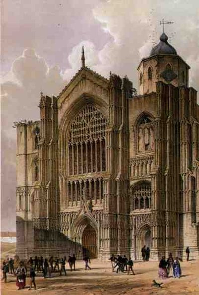 Bridlington Priory, de Westelijke Voorzijde, uit 