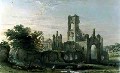 Kirkstall Abbey vanuit het zuidoosten, uit 