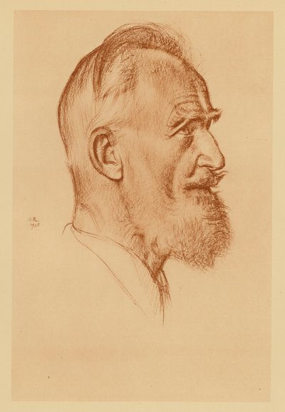 Portret van George Bernard Shaw door William (after) Rothenstein