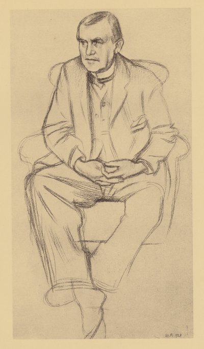 Portret van Philip Wilson Steer door William (after) Rothenstein
