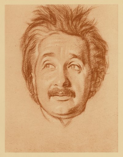 Portret van Professor Albert Einstein door William (after) Rothenstein