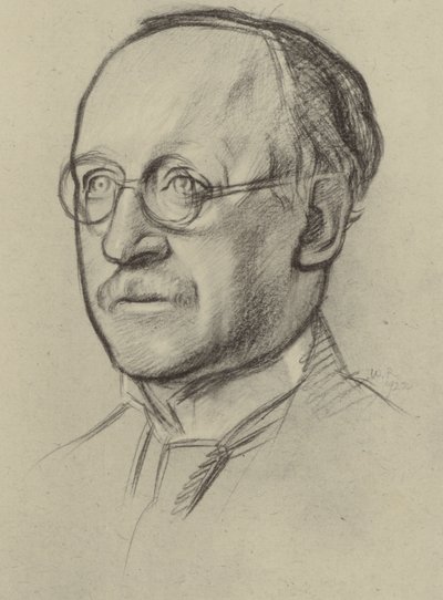 Sir Edwin Lutyens, RA door William (after) Rothenstein