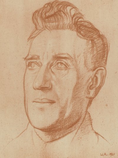 W H Davies door William (after) Rothenstein