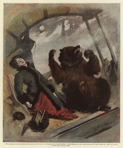 Een nacht op de Divide (kleur litho) door William (after) Small