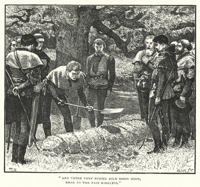 Robin Hoods dood en begrafenis (gravure) door William (after) Small