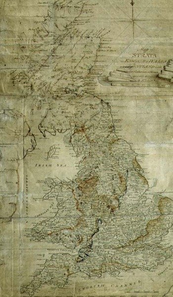 Kaart van lagen in Engeland, Wales en een deel van Schotland, gravure door John Cary, c.1802-3 door William (after) Smith