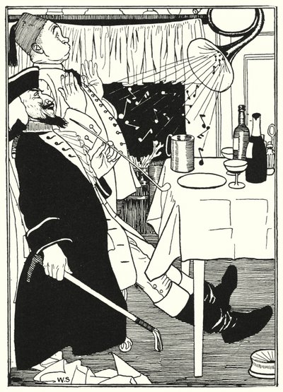 Illustratie voor de Avonturen van Baron Munchausen door William (after) Strang