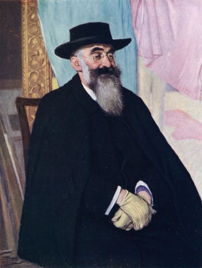 Portret van Lucien Pissarro door William (after) Strang