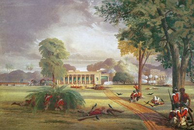 Verdediging van het Arrah-huis in 1857 door William (after) Taylor