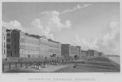 Brunswick Terrace, Brighton (gravure) door William (after) Westall