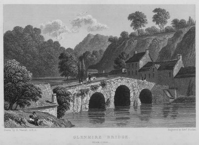 Glenmire Brug, nabij Cork door William (after) Westall