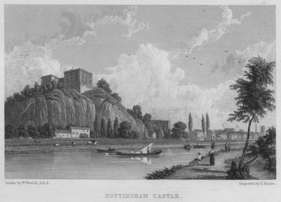 Nottingham Kasteel door William (after) Westall