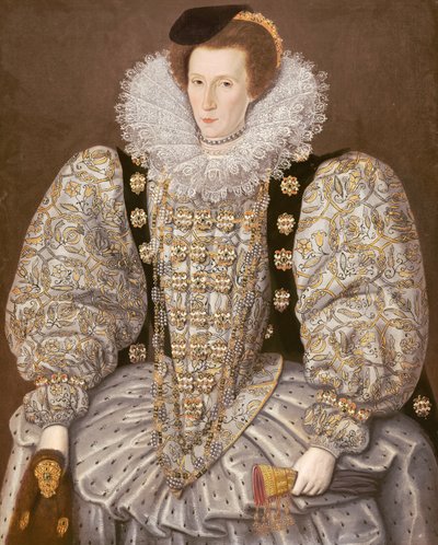 Portret van een Dame van het Elizabethaanse Hof, c.1595 door William (attr. to) Segar