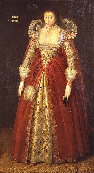 Portret van een dame, vermoedelijk Lady Style door William (circle of) Larkin